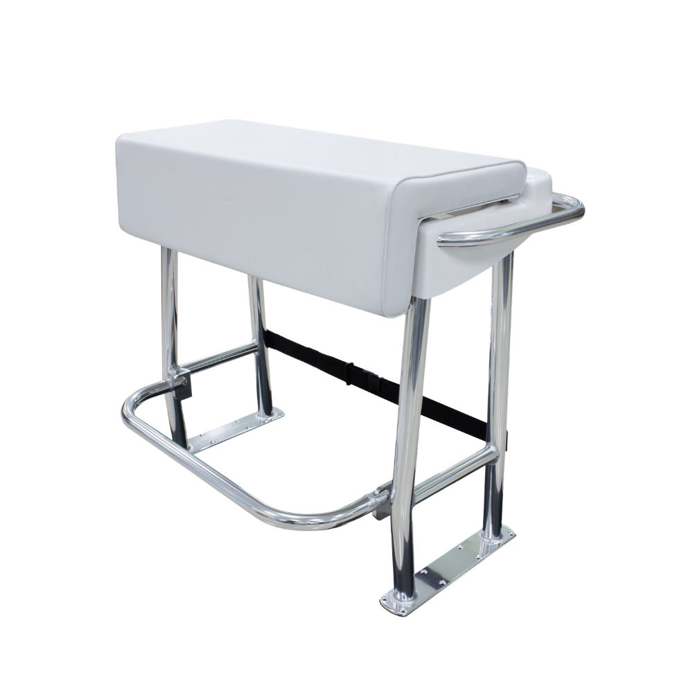 Universal Anodized Aluminum Boat Standard Leaning Post w/ Rod Holders