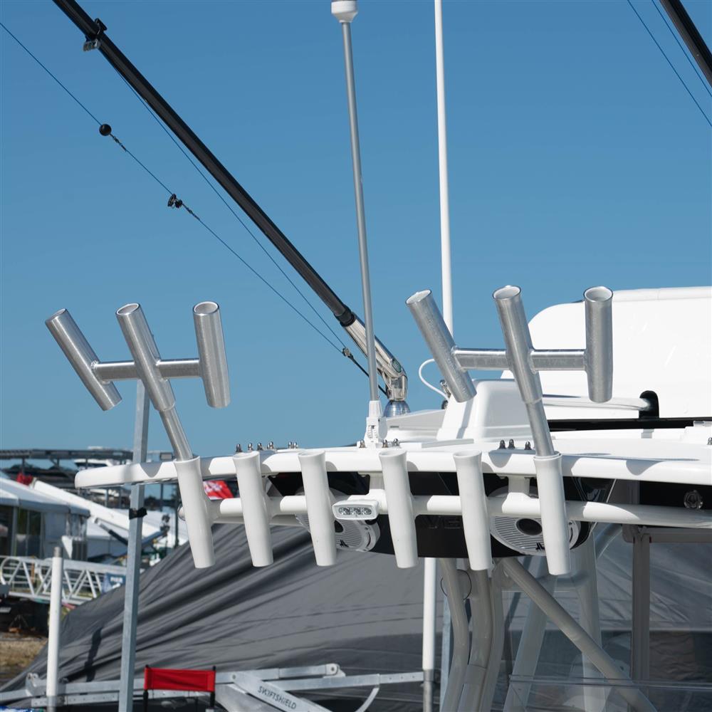Newly 3 Trident Fishing Aluminum Rod Holder Cluster Kite Fishing For Boat Kayak 