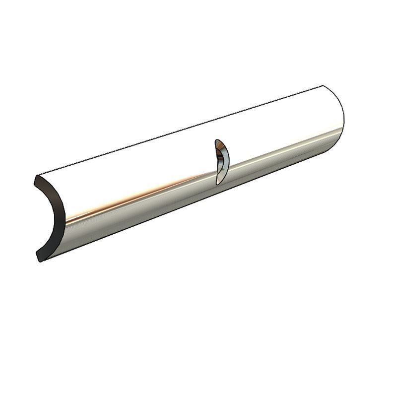 TACO Marine S11-4500 1/2’’ Stainless Steel Hollow Back Rub Rail Stainless Steel Rub Rail render 1