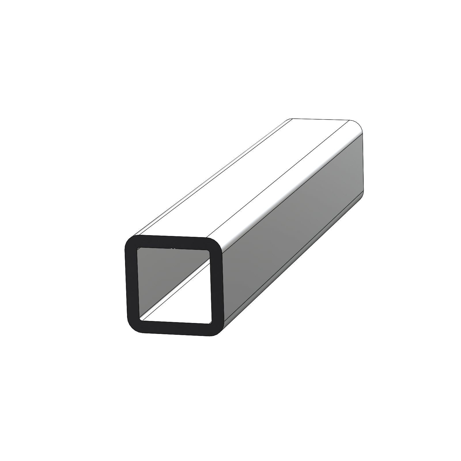 TACO Marine, aluminum tube, A42-0360, Aluminum Square Tube 1’’ x 1’’, render