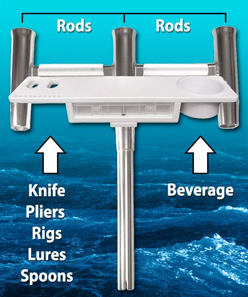 FISHING FOR A FATHER'S DAY ITEM? CHECK OUT THIS ROD HOLDER WITH TOOL CADDY  FISHING FOR A FATHER'S DAY ITEM? CHECK OUT THIS ROD HOLDER WITH TOOL CADDY  TACO Marine