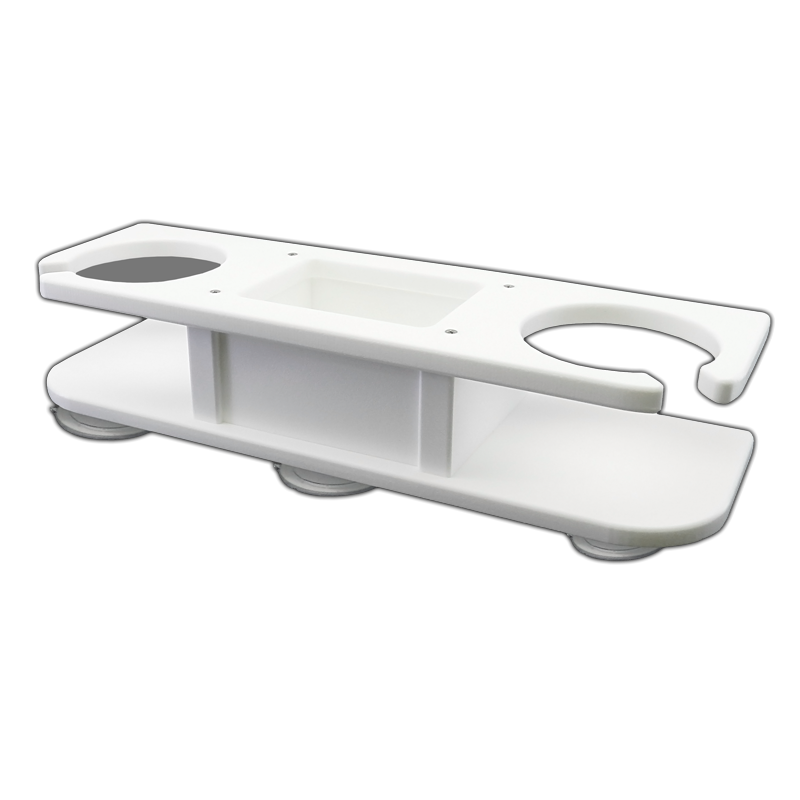 TACO Marine P01-2000W 2-Drink Poly Holder with catch all