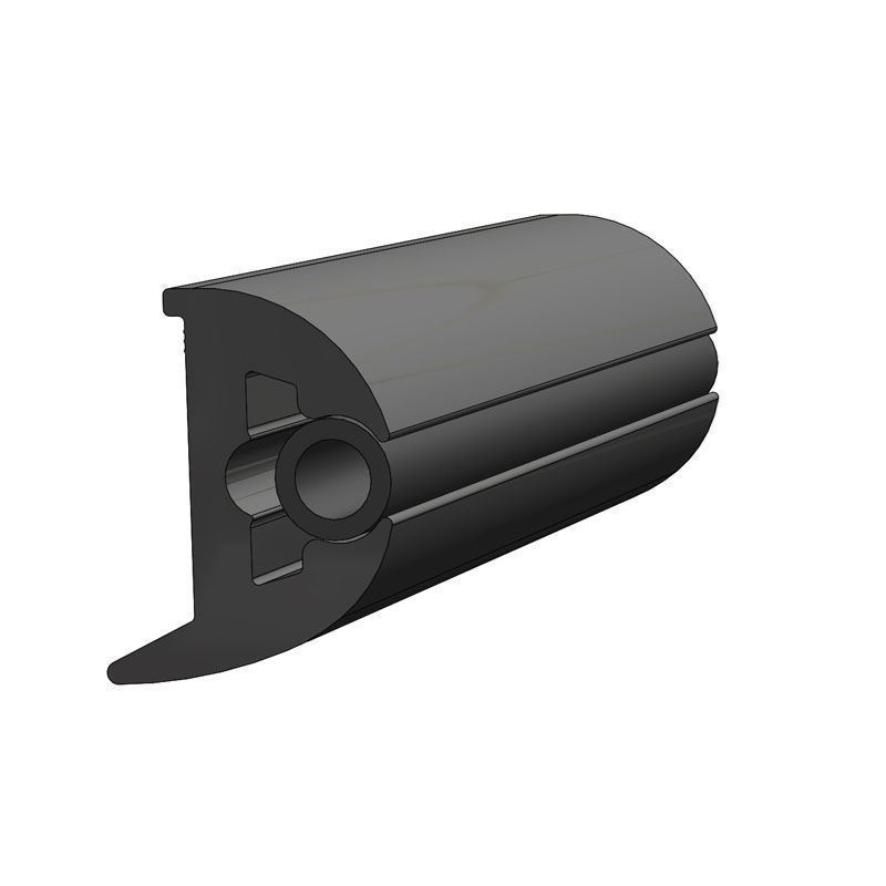 TACO Marine, flexible vinyl, V11-3426BKA50-1, 1-7/8’’ x 1-3/8’’ Flexible Rub Rail, render