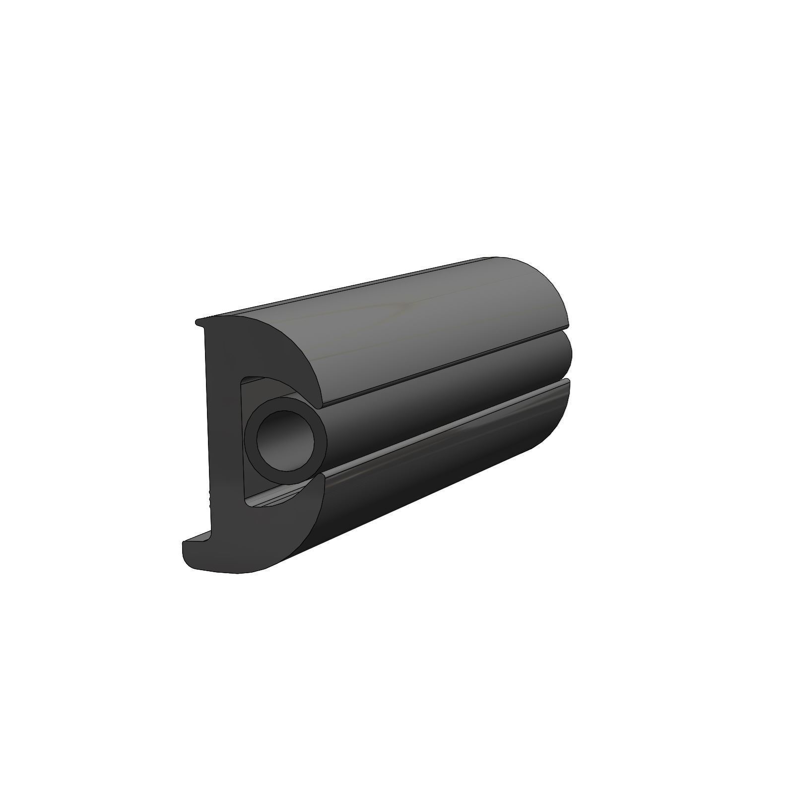 TACO Marine, flexible vinyl, V11-4014BKA70, 1-5/8’’ x 1’’ Flexible Rub Rail, render 1