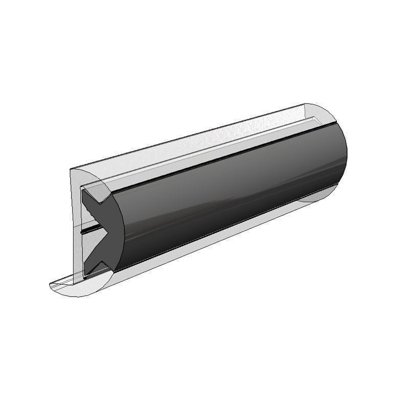 TACO Marine, stainless steel rub rail, V12-0342, 5/8’’ x 5/16’’ Flexible Vinyl Insert, render 1