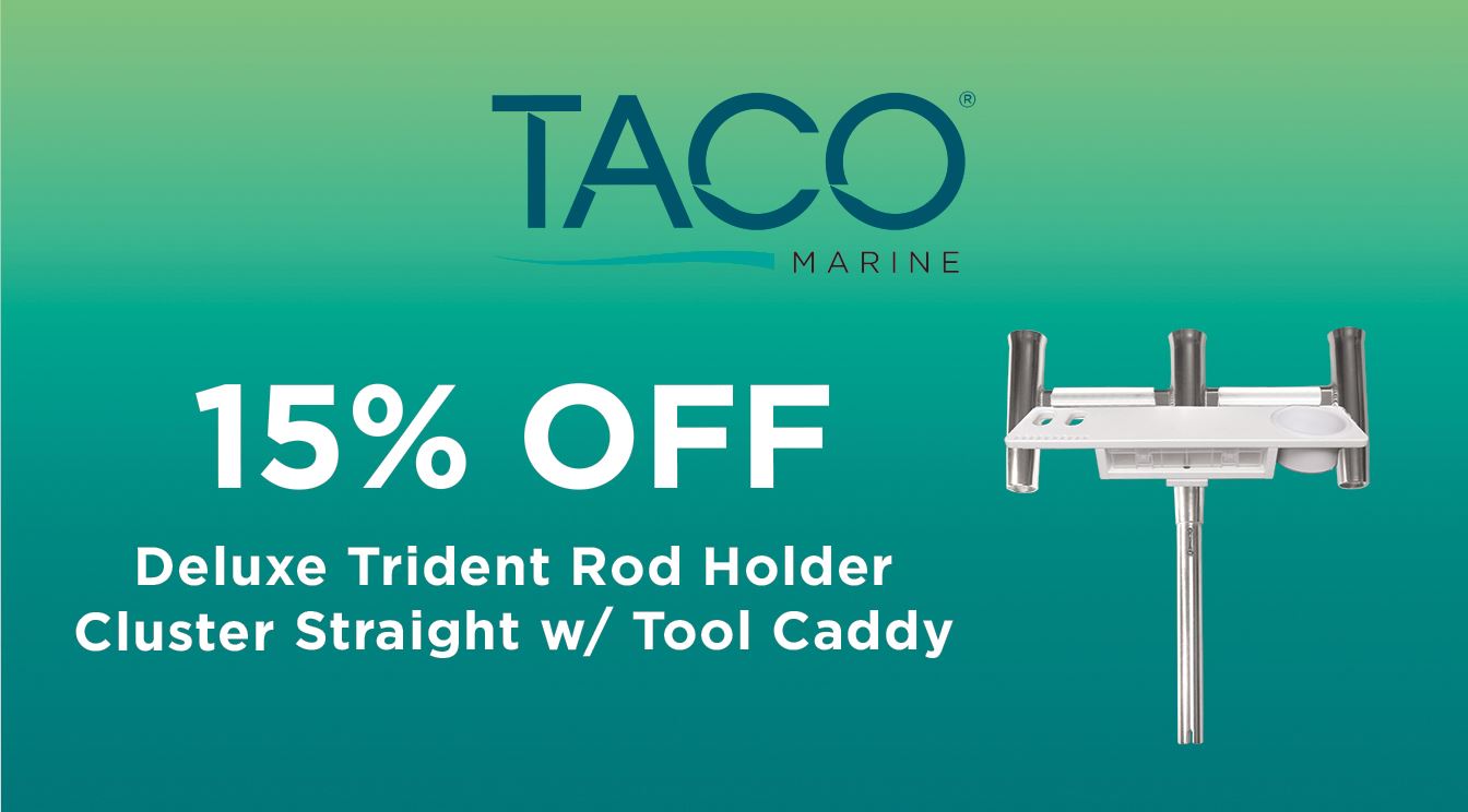 15% off TACO's Deluxe Trident Rod Holder Cluster Straight for a Limited Time!
