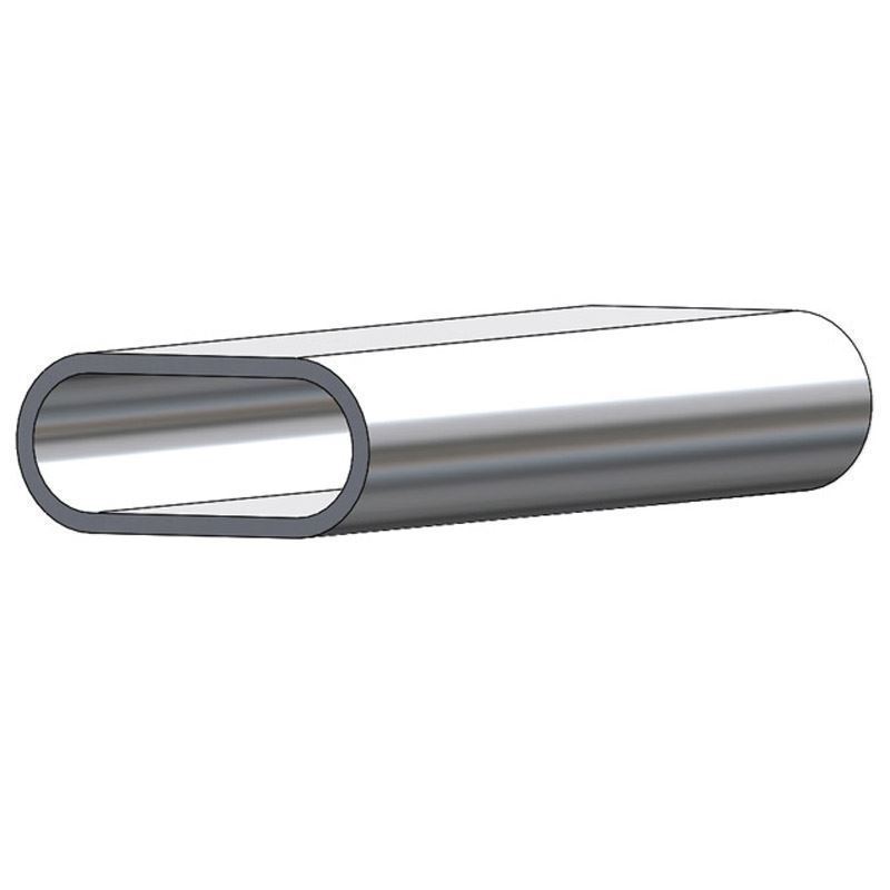 TACO Marine, Top & Tower Fabrication, aluminum oval tube, A42-0136, 3" Oval Tube, render