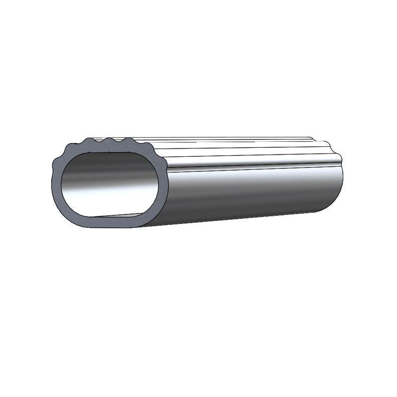 TACO Marine, Top & Tower Fabrication, aluminum oval tube, A42-0195BXY20, 1-1/2’’ Oval Step Tread Tube, render