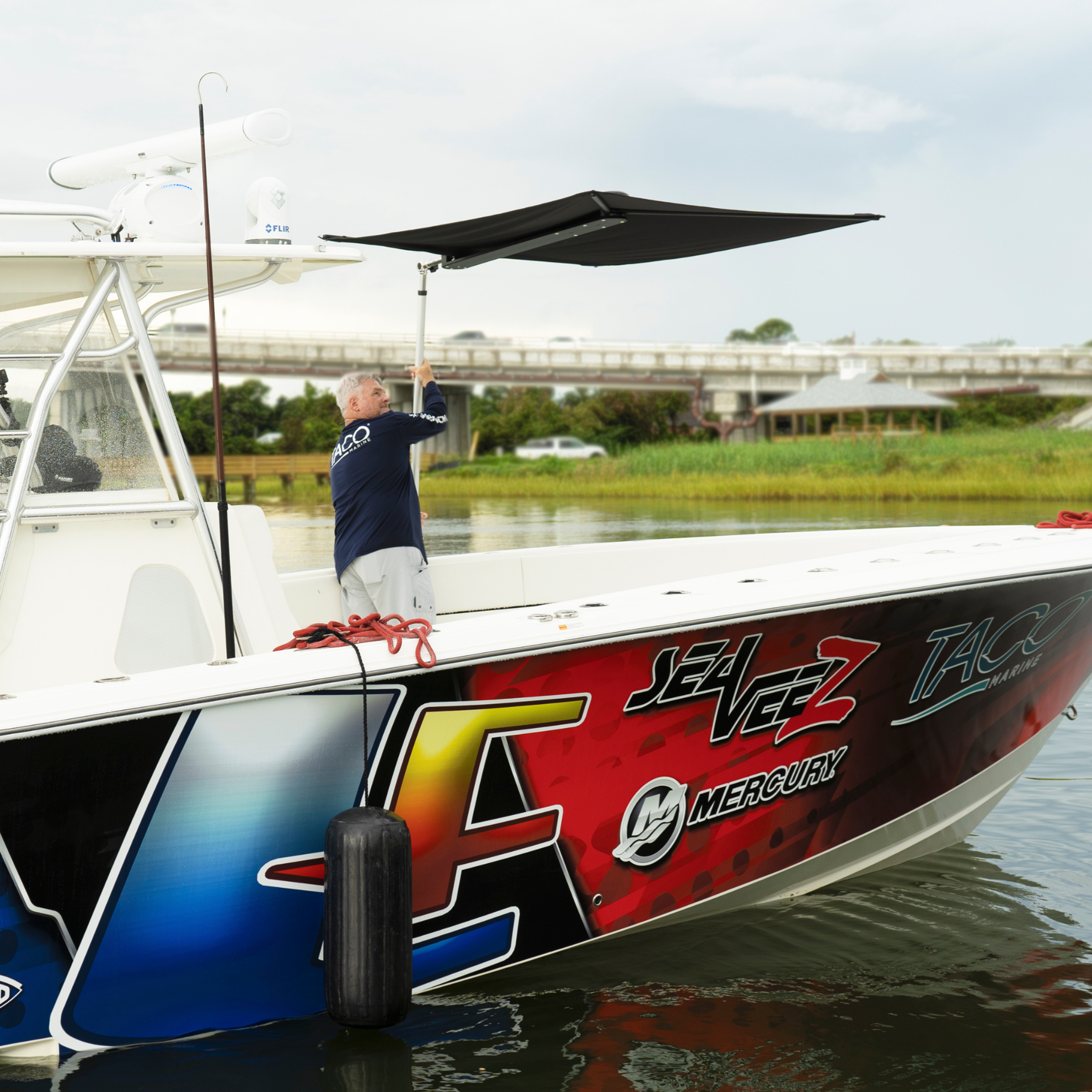 9 90 Degree Flat Aluminum Fishing Rod Holder - Boat Dock – Marine