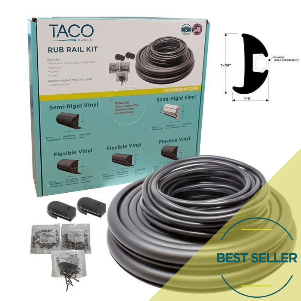 TACO Marine, rub rail kit, Flexible Rub Rail Kit 1-7/8’’ x 1-1/8’’, V11-2423 Kit, vector, best seller