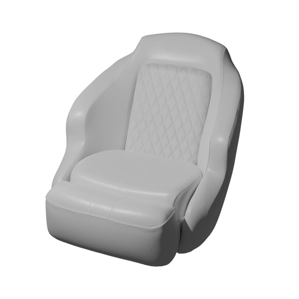 Taco Marine BA1-25WHT Anclote Diamond Bucket Seat - White
