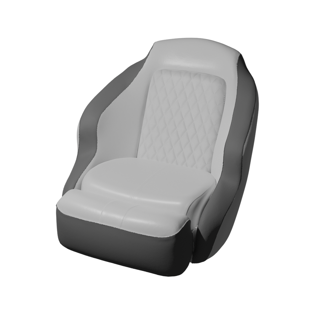 TACO Marine Anclote Bucket Seat, Premium boat bucket seat, white and gray