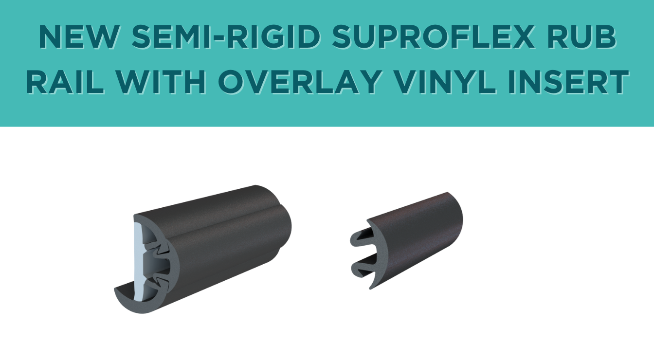 New Semi-Rigid SuproFlex Rub Rail With Overlay Vinyl Insert