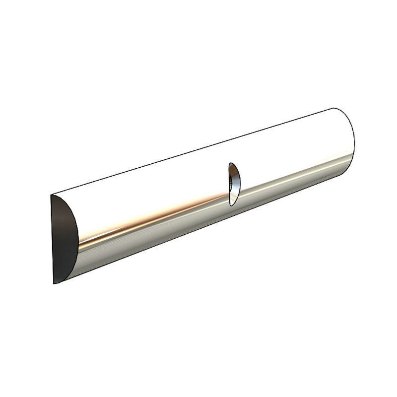 TACO Marine S11-450S 1/2’’ Stainless Steel Solid Back Stainless Steel Rub Rail render