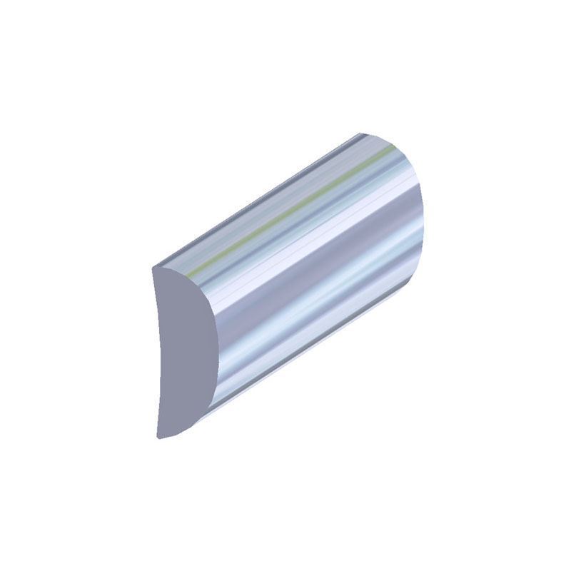 TACO Marine, trim and molding, aluminum molding, A51-0102, 1/2" X 3/16" ALUMINUM HALF OVAL, render