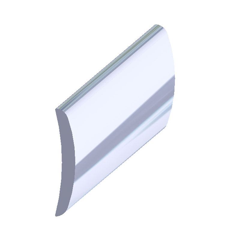 TACO Marine, trim and molding, aluminum molding, A51-0106, 1" X 3/16" ALUMINUM HALF OVAL, render