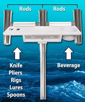 FISHING FOR A FATHER’S DAY ITEM? CHECK OUT THIS ROD HOLDER WITH TOOL CADDY