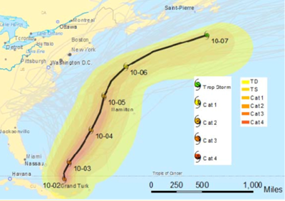 Hurricane Joaquin Forecasted to Move Away from the US Coast