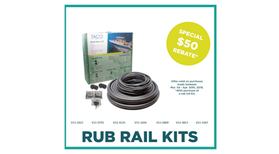 No Joke! Get $50 Back with Purchase of a TACO Vinyl Rub Rail Kit