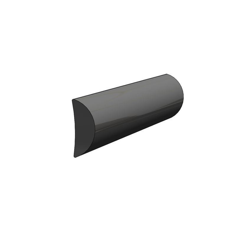 TACO Marine, rub rail, rigid vinyl, V21-0460BKA12D, 1’’ x 3/8’’ Rigid Rub Rail, render