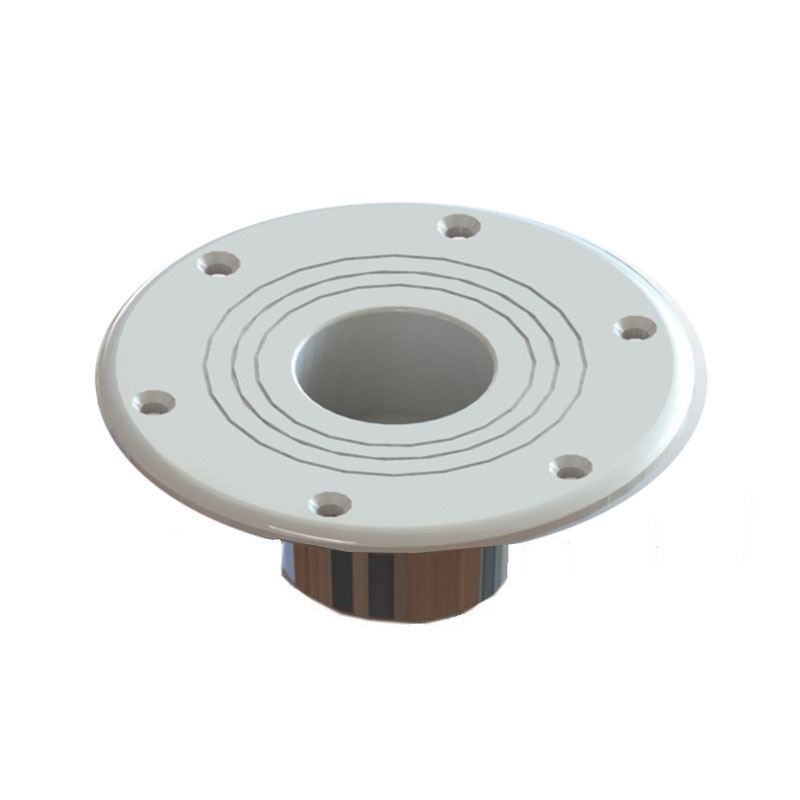 TACO Marine, table pedestals, fixed height pedestal system 2-3/8”, Z10-4086BLY60MM, Table Base Flush Mount - Low Profile for 2-3/8’’ DIA Column, render 1