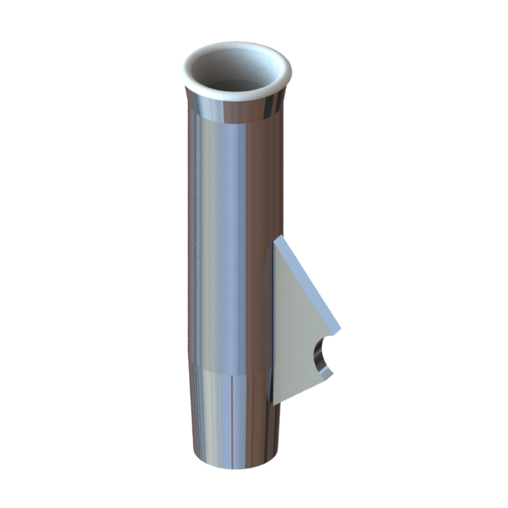 TACO Marine, tower fabrication, rod holder, F31-2230, Aluminum Rod Holder Flared Weld-On 1-3/4’’ I.D. with Blade, render