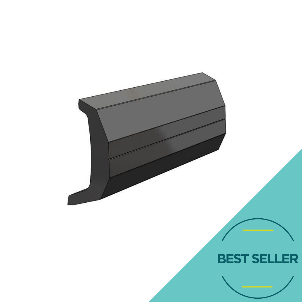 TACO Marine, rub rail, rigid vinyl, V21-3671, 1-1/2’’ x 5/8’’ Rigid Rub Rail, render, best seller