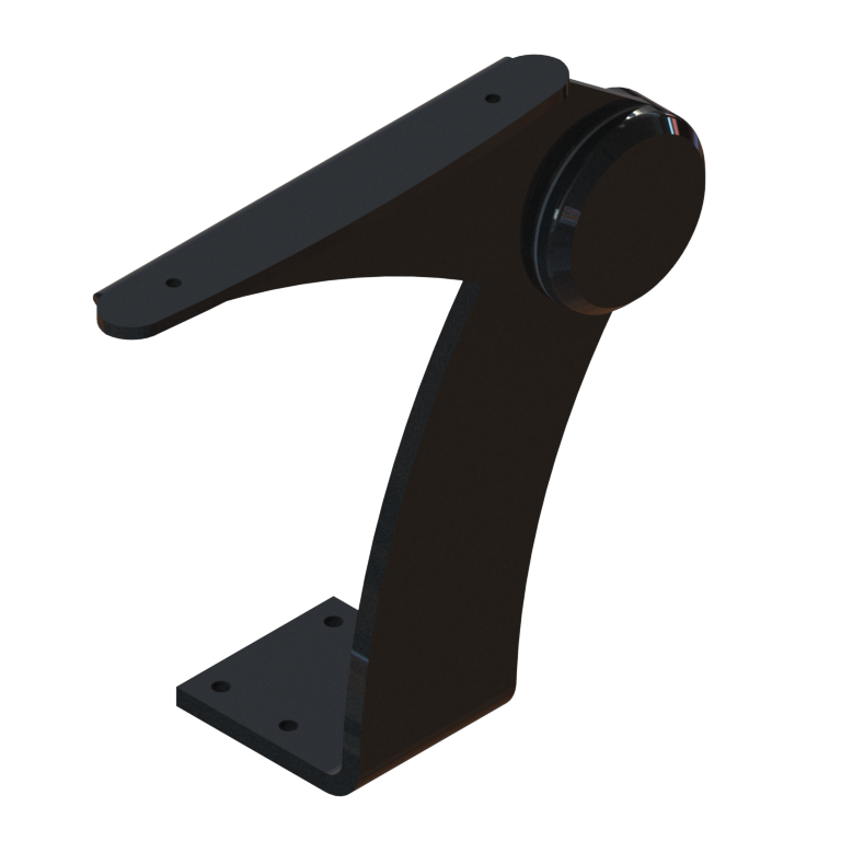 TACO Marine Port Aluminum Pivot Armrest bracket in black powder coat