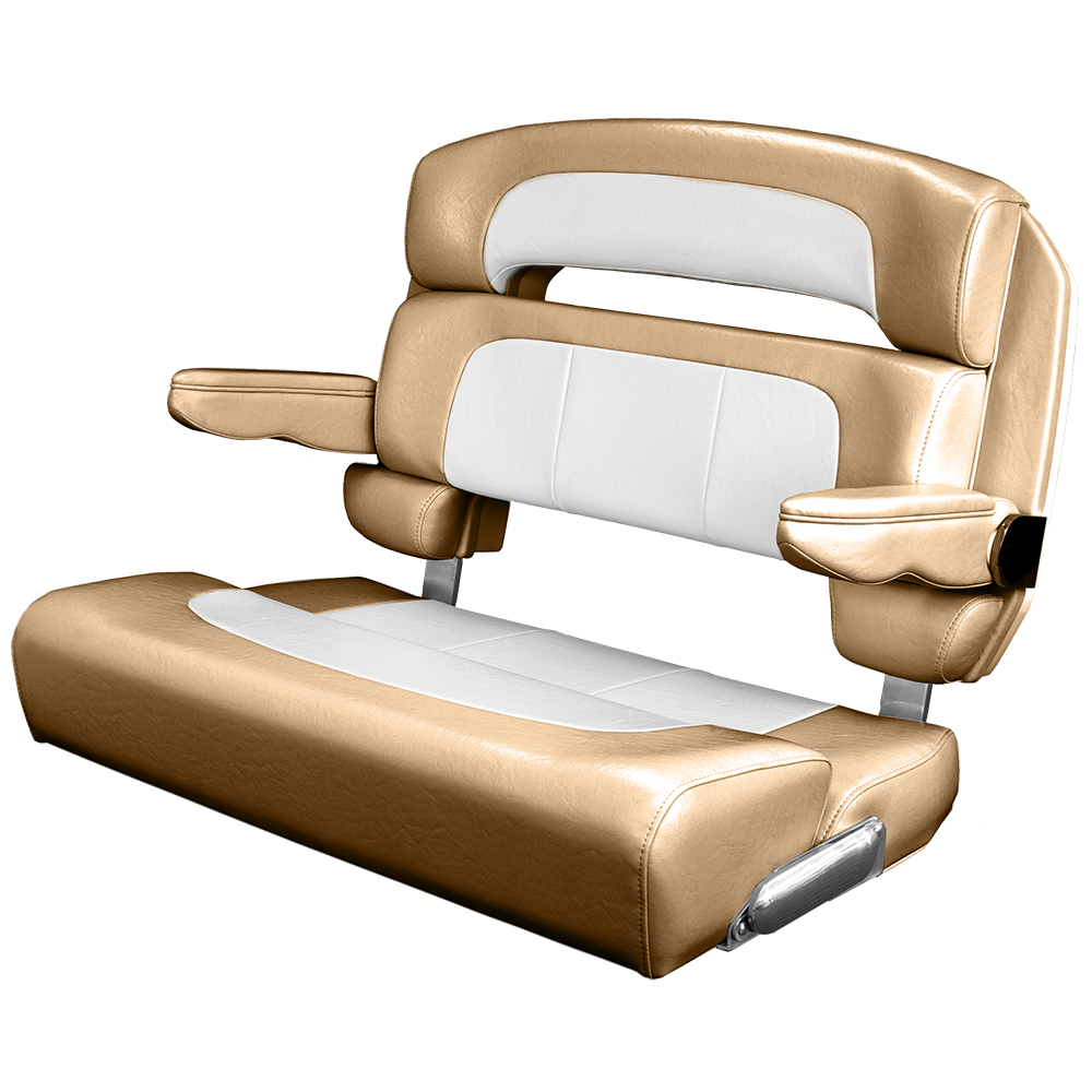 TACO Marine Custom 40" Capri Helm Bench, custom boat seat