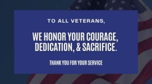 Thanking Our Veterans: A Tribute on Veteran’s Day