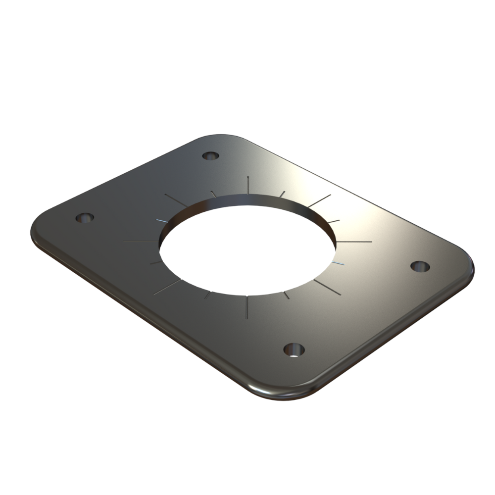 TACO Marine Grand Slam 300 Universal Backing Plate, Brite Dip Anodized Finish