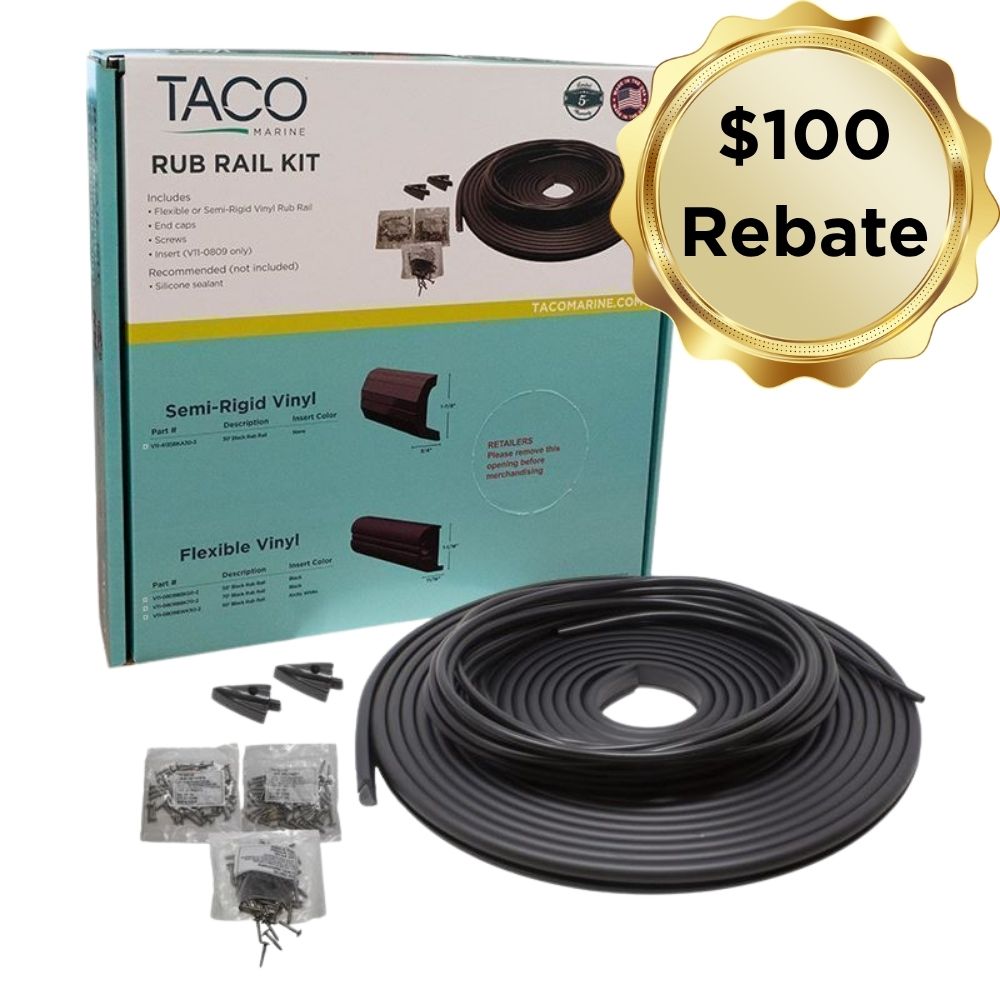 TACO Marine Flexible Rub Rail Kit 1-1/16’’ x 11/16’’ Rebate