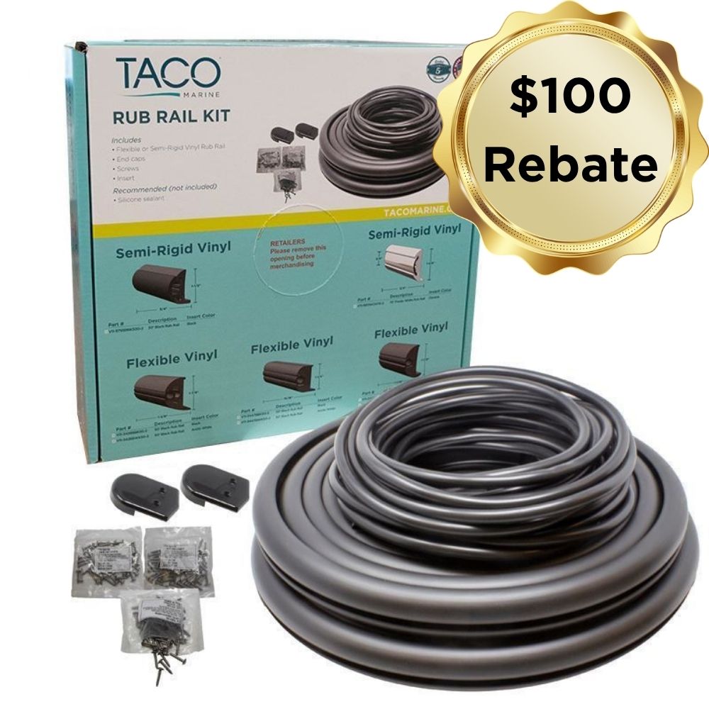 TACO Marine, rub rail kit, Flexible Rub Rail Kit 1-7/8’’ x 1-1/8’’, V11-2423 Kit, rebate