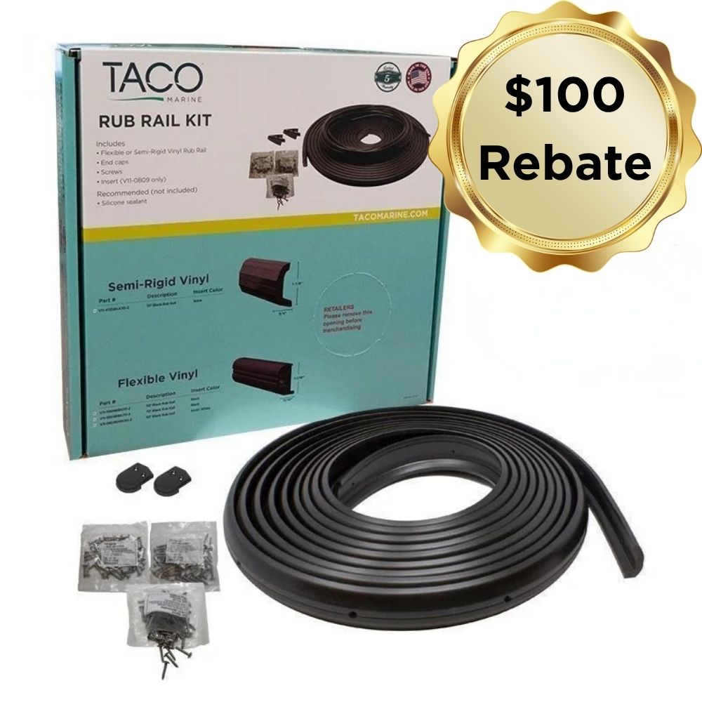 TACO Marine V11-4135 Kit Semi-Rigid Rub Rail Kit 1-7/8’’ x 3/4’’ rebate